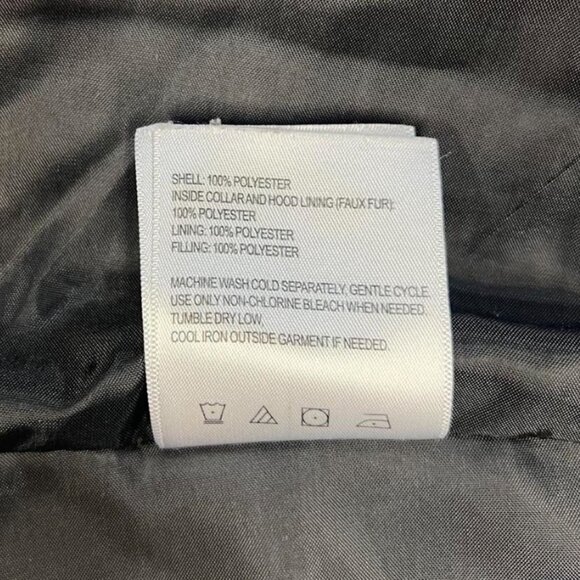 Laundry By Shelli Segal Black Quilted Jacket M Sherpa Collar Gold Zip Diamond - Picture 9 of 9